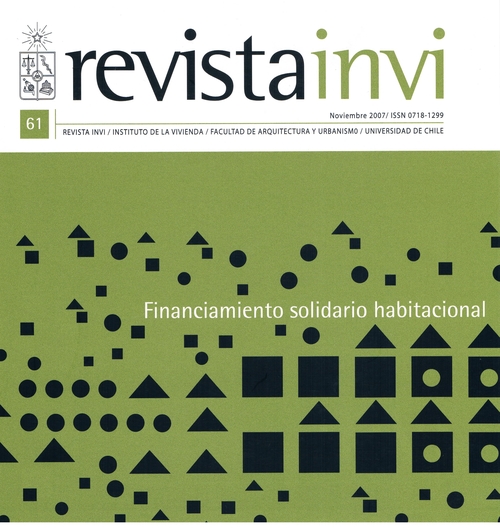 												Ver Vol. 22 Núm. 61 (2007): Financiamiento Solidario Habitacional
											